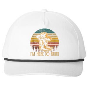 IM Here To Pardi Cowboy Sunset Boots Hats Sunset Snapback Five-Panel Rope Hat