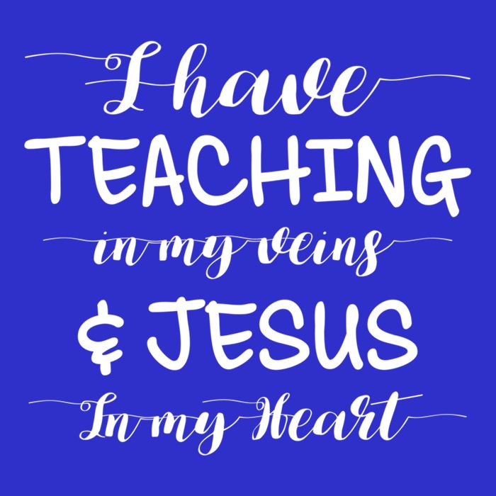 I Have Teaching In My Veins And Jesus In My Heart Teacher Gift Stripe Pom Pom Beanie