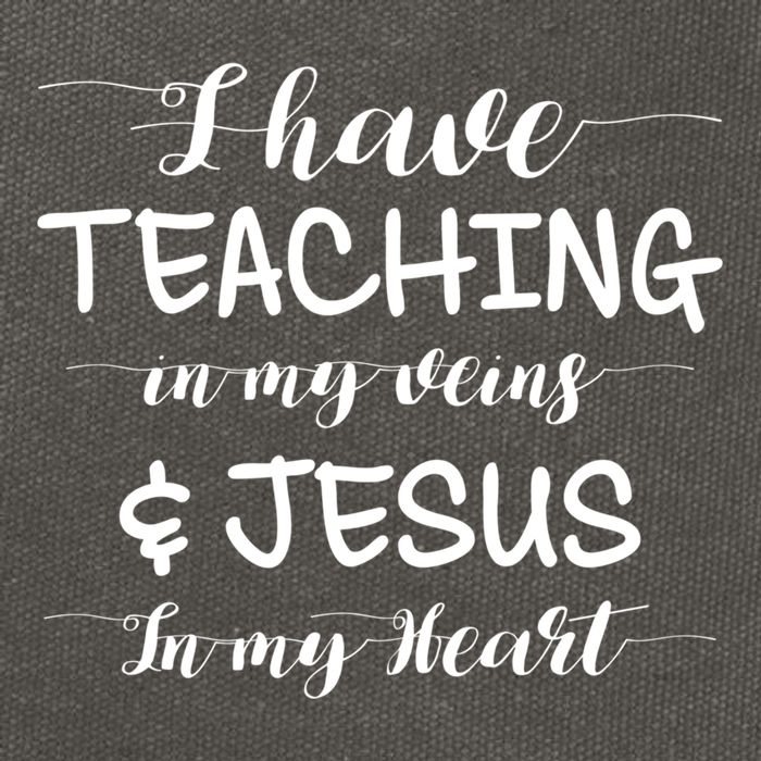 I Have Teaching In My Veins And Jesus In My Heart Teacher Gift Cotton Canvas Backpack