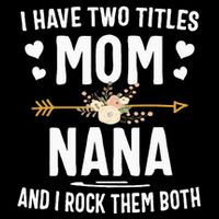 I Have Two Titles Mom And Nana Mothers Day Gifts 16 in Basic Backpack