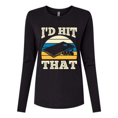 ID Hit That Bag Bean Cornhole Womens Cotton Relaxed Long Sleeve T-Shirt