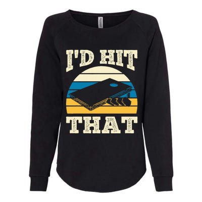 ID Hit That Bag Bean Cornhole Womens California Wash Sweatshirt