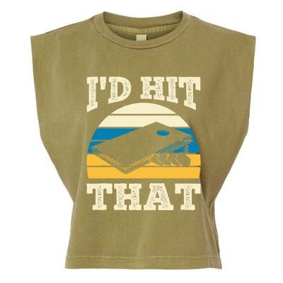 ID Hit That Bag Bean Cornhole Garment-Dyed Women's Muscle Tee