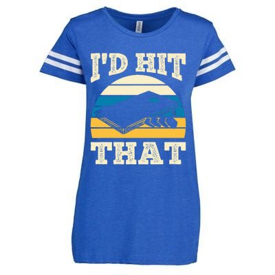 ID Hit That Bag Bean Cornhole Enza Ladies Jersey Football T-Shirt