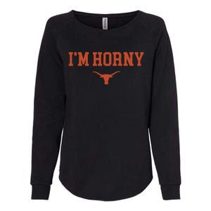 I’M Horny Texas Womens California Wash Sweatshirt