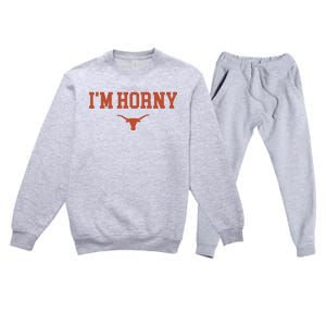 I’M Horny Texas Premium Crewneck Sweatsuit Set