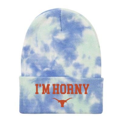 I’M Horny Texas Tie Dye 12in Knit Beanie