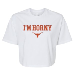 I’M Horny Texas Bella+Canvas Jersey Crop Tee