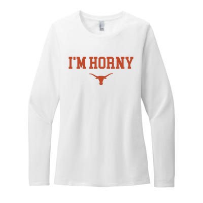 I’M Horny Texas Womens CVC Long Sleeve Shirt