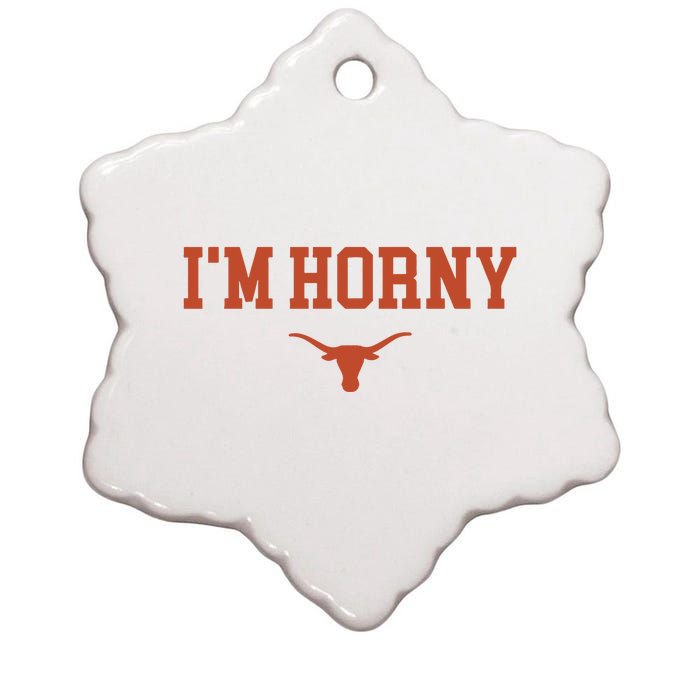 I’M Horny Texas Ceramic Star Ornament