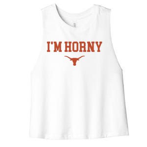 I’M Horny Texas Women's Racerback Cropped Tank