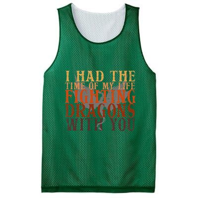 I Had The Time Of My Life Fighting Dragons With You Mythical Mesh Reversible Basketball Jersey Tank