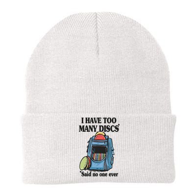 I Have Too Many Discs Disc Golf Backpack Funny Disc Golf Knit Cap Winter Beanie