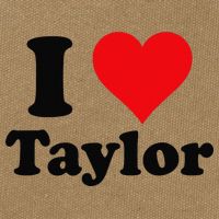 I Heart Taylor First Name I Love Personalized I Love Taylor Cotton Canvas Backpack
