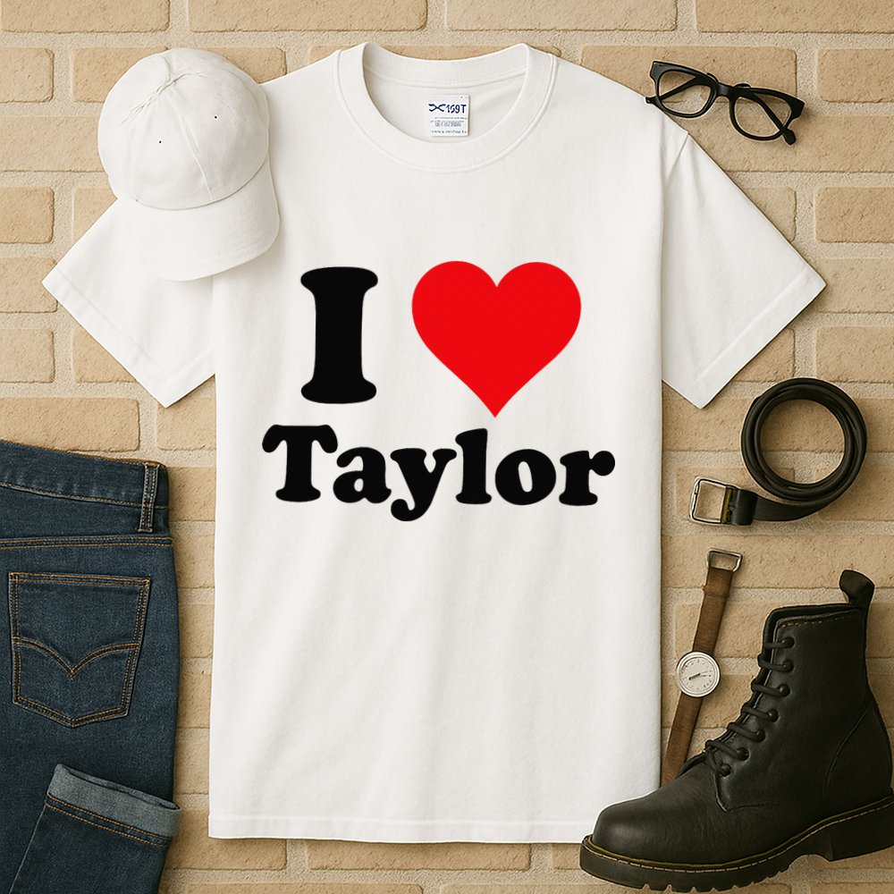 I Heart Taylor First Name I Love Personalized I Love Taylor Tall T-Shirt