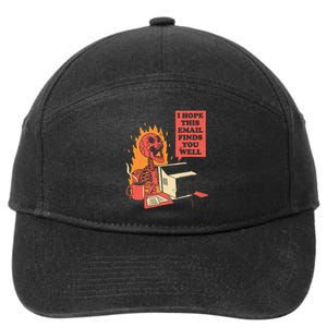 I Hope This Email Finds You Well Funny Skeleton 7-Panel Snapback Hat