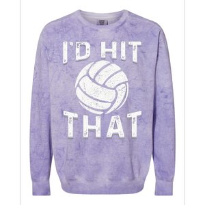 Id Hit That Summer Beach Volleyball Colorblast Crewneck Sweatshirt