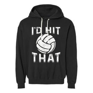 Id Hit That Summer Beach Volleyball Garment-Dyed Fleece Hoodie