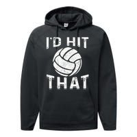 Id Hit That Summer Beach Volleyball Performance Fleece Hoodie