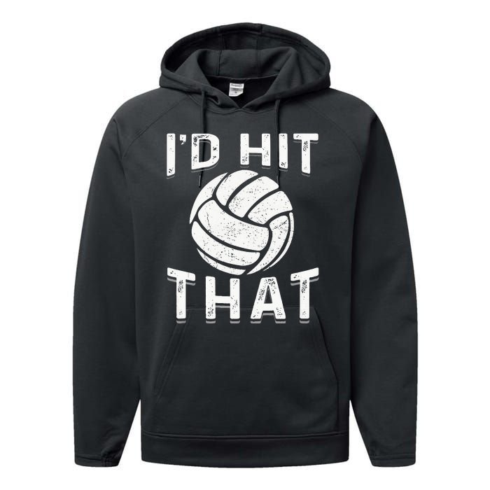 Id Hit That Summer Beach Volleyball Performance Fleece Hoodie