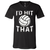 Id Hit That Summer Beach Volleyball V-Neck T-Shirt