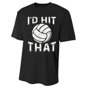 Id Hit That Summer Beach Volleyball Performance Sprint T-Shirt