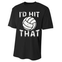 Id Hit That Summer Beach Volleyball Performance Sprint T-Shirt