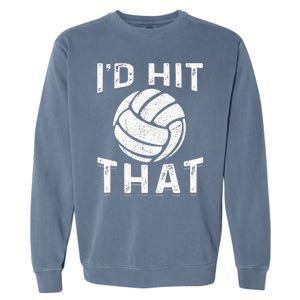 Id Hit That Summer Beach Volleyball Garment-Dyed Sweatshirt