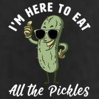 I'm Here To Eat All Of The Pickles Funny Pickle Lover Cool Gift Adult Drive Performance Visor
