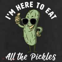 I'm Here To Eat All Of The Pickles Funny Pickle Lover Cool Gift 11oz C Handle Ceramic Mug