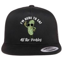 I'm Here To Eat All Of The Pickles Funny Pickle Lover Cool Gift Flatbill Hat
