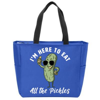 I'm Here To Eat All Of The Pickles Funny Pickle Lover Cool Gift Zip Tote Bag
