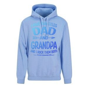 I Have Two Titles Dad And Grandpa Funny Fathers Day Grandpa Gift Unisex Surf Hoodie