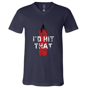 Id Hit That Funny Boxing Gift Idea For V-Neck T-Shirt