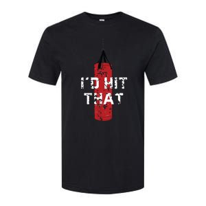 Id Hit That Funny Boxing Gift Idea For Softstyle CVC T-Shirt