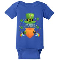 I’m Here To Paddy St Patricks Day Rainbow Beer Ers Great Gift Baby Bodysuit