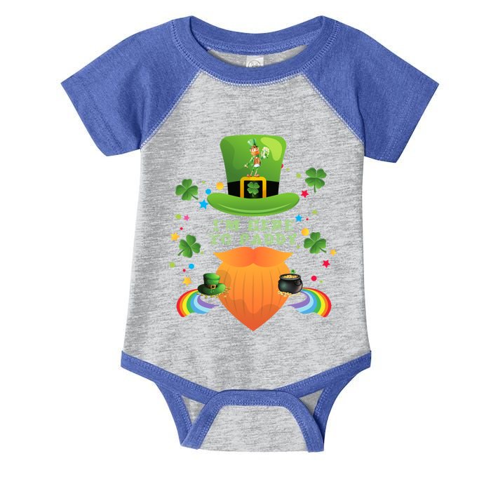 I’m Here To Paddy St Patricks Day Rainbow Beer Ers Great Gift Infant Baby Jersey Bodysuit