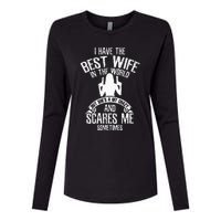 I Have The Best Wife Humor Womens Cotton Relaxed Long Sleeve T-Shirt