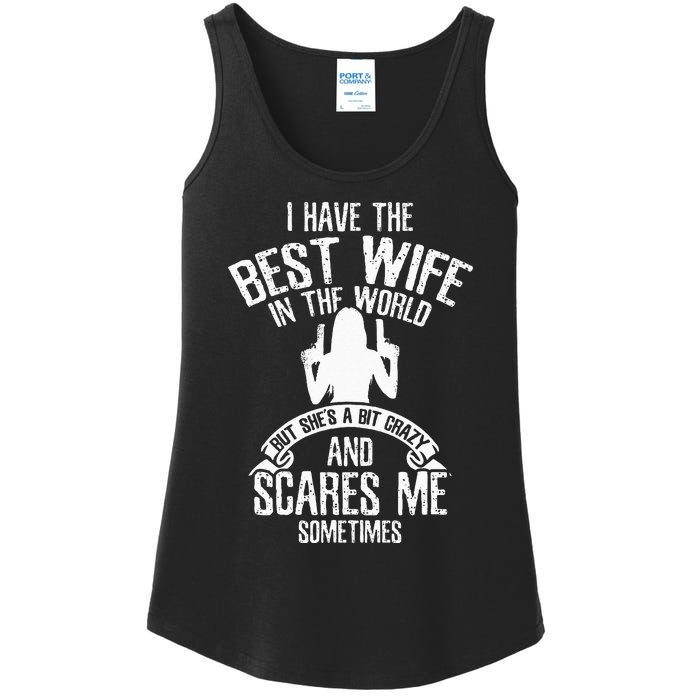 I Have The Best Wife Humor Ladies Essential Tank