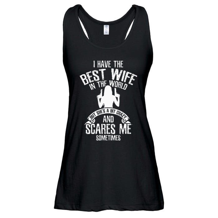 I Have The Best Wife Humor Ladies Essential Flowy Tank