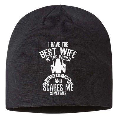 I Have The Best Wife Humor Sustainable Beanie