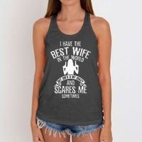 I Have The Best Wife Humor Women's Knotted Racerback Tank