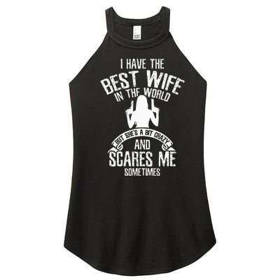 I Have The Best Wife Humor Women's Perfect Tri Rocker Tank