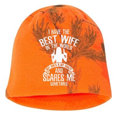 I Have The Best Wife Humor Kati - Camo Knit Beanie