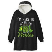 IM Here To Eat All The Pickles Pickle Cucumber Vegetarian Hooded Wearable Blanket