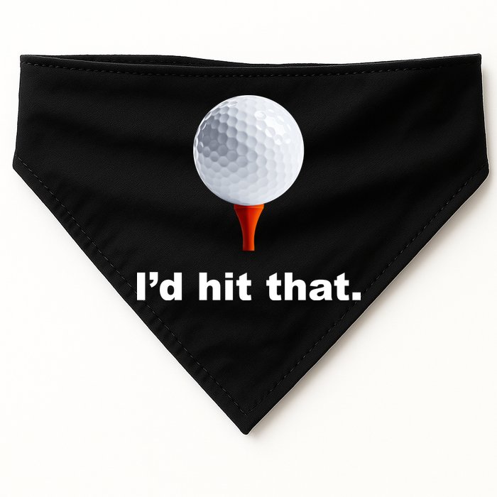 I'd Hit That Funny Golf USA-Made Doggie Bandana
