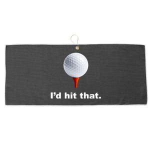 I'd Hit That Funny Golf Large Microfiber Waffle Golf Towel