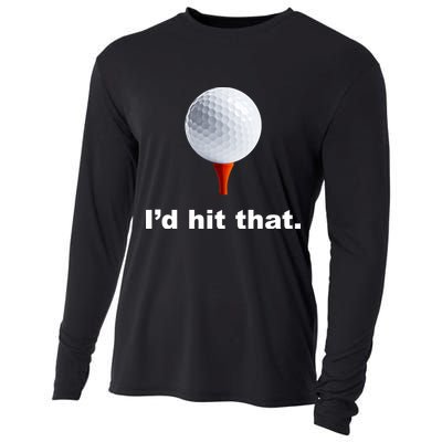 I'd Hit That Funny Golf Cooling Performance Long Sleeve Crew
