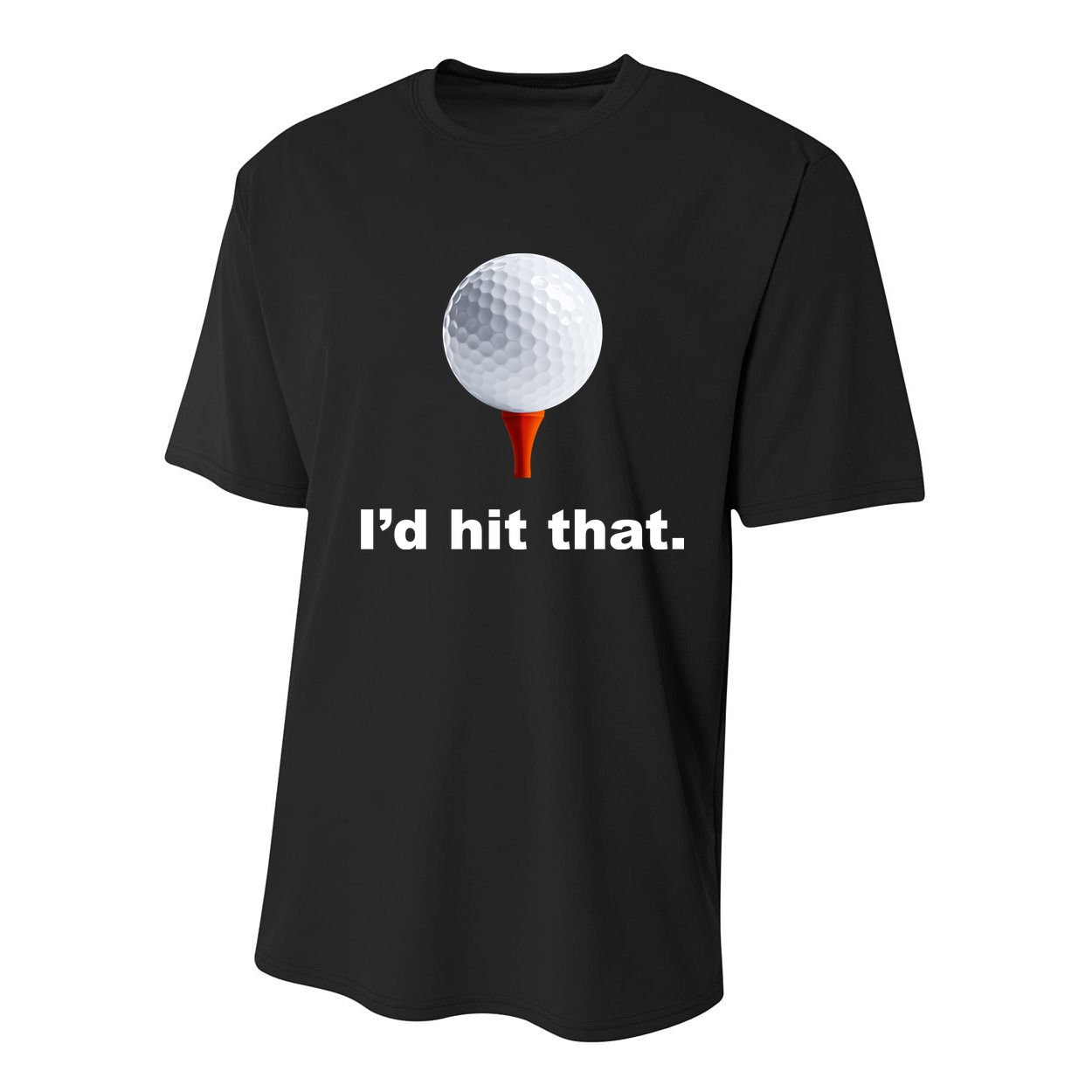 I'd Hit That Funny Golf Youth Performance Sprint T-Shirt