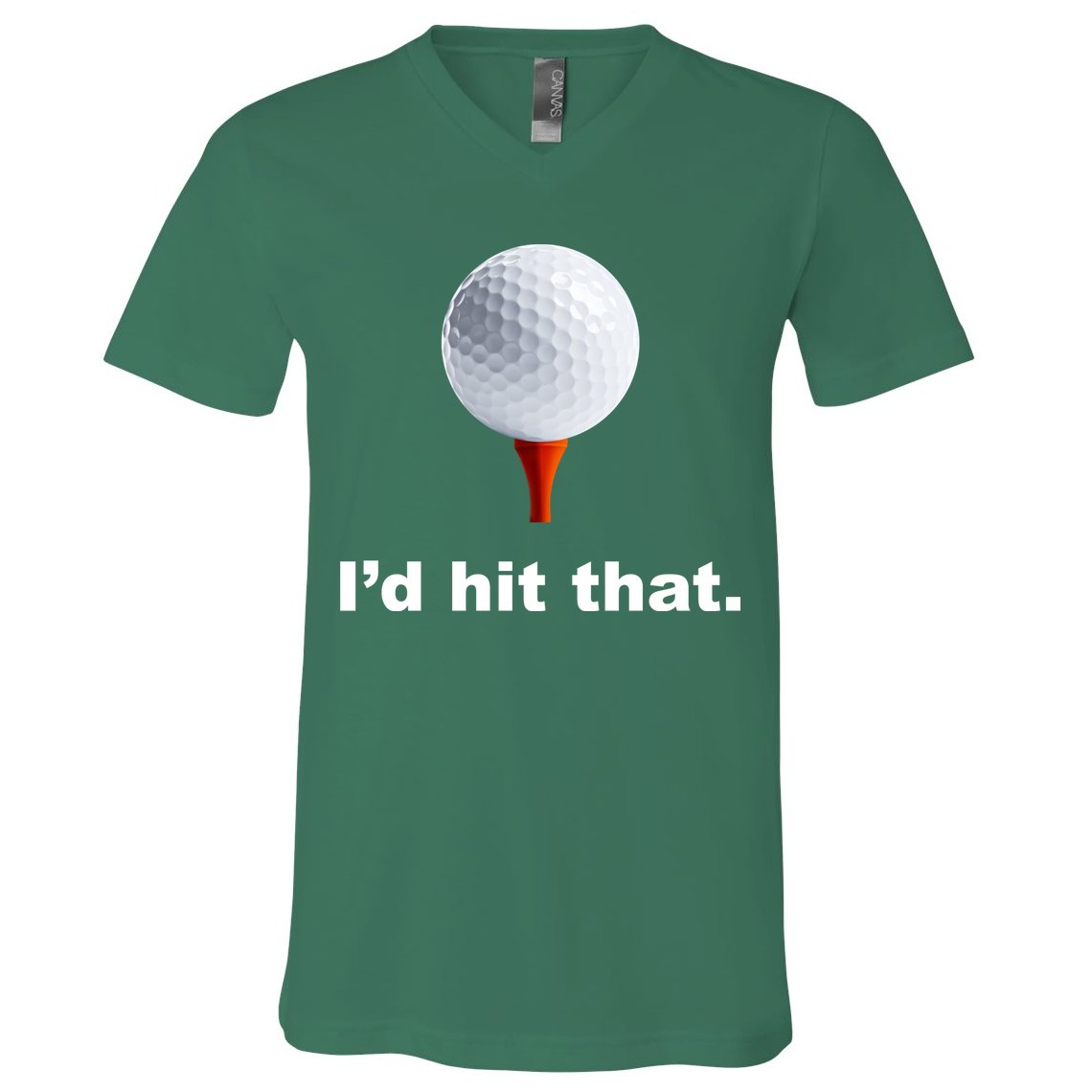I'd Hit That Funny Golf V-Neck T-Shirt